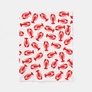 Couverture Polaire Motif animal de homard rouge mignon