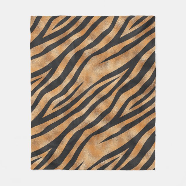 Couverture Polaire Motif animal sauvage de Tiger (Devant)