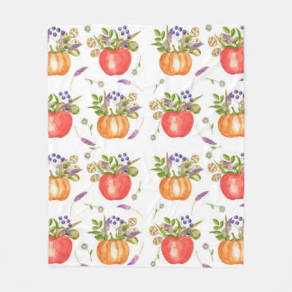 Couverture Polaire Motif aquarelle des compositions automnales 