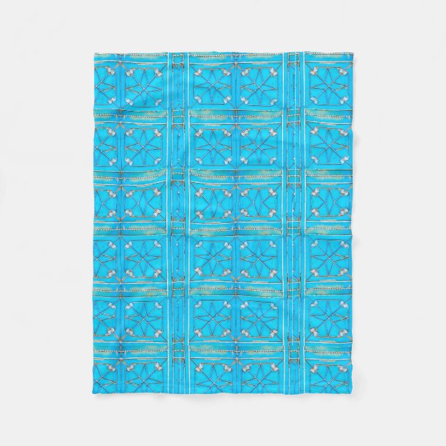 Couverture Polaire Motif Arabe de porte en métal de turquoise (Devant)