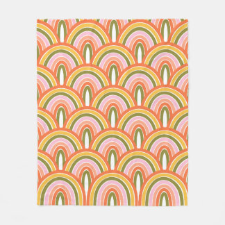 Couverture Polaire Motif arc-en-ciel coloré moderne esthétique Boho