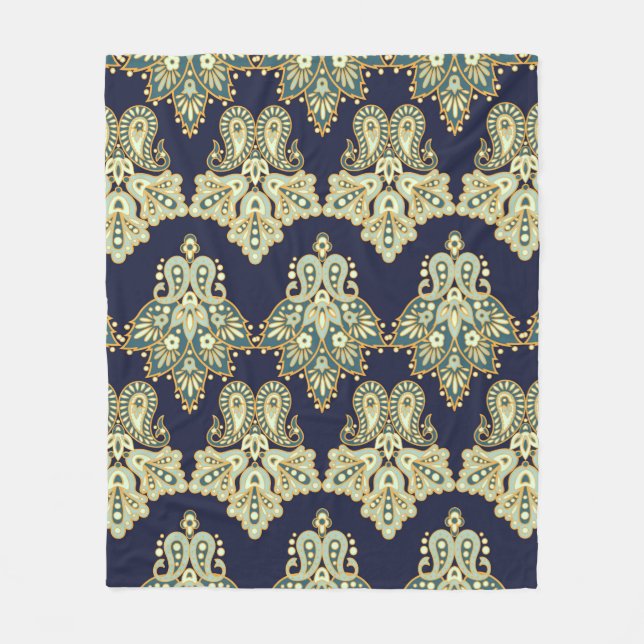 Couverture Polaire motif arrière - plan numérique aquarelle sur textu (Devant)