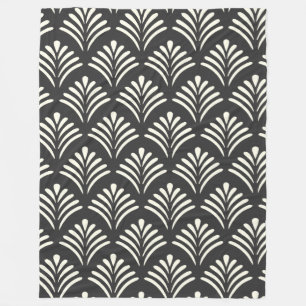 Couverture Polaire Motif Art déco moderne Motif noir et blanc 