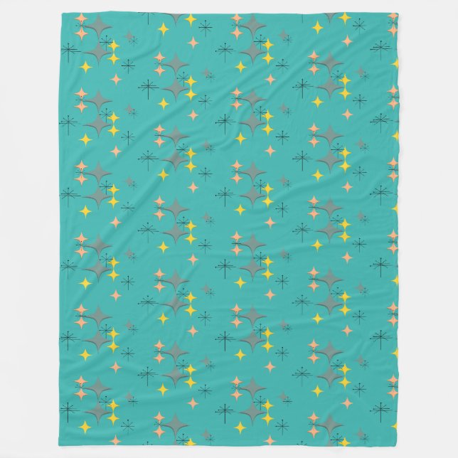 Couverture Polaire Motif atomique moderne d'Eames Starbursts de la (Devant)