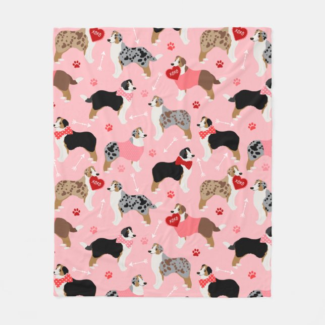 Couverture Polaire Motif australien Shepherd Valentine (Devant)