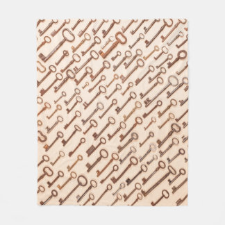 Couverture Polaire Motif avec de vraies clés victoriennes vintages su