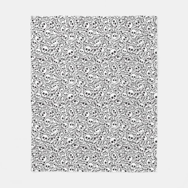 Couverture Polaire Motif avec des crânes (Devant)