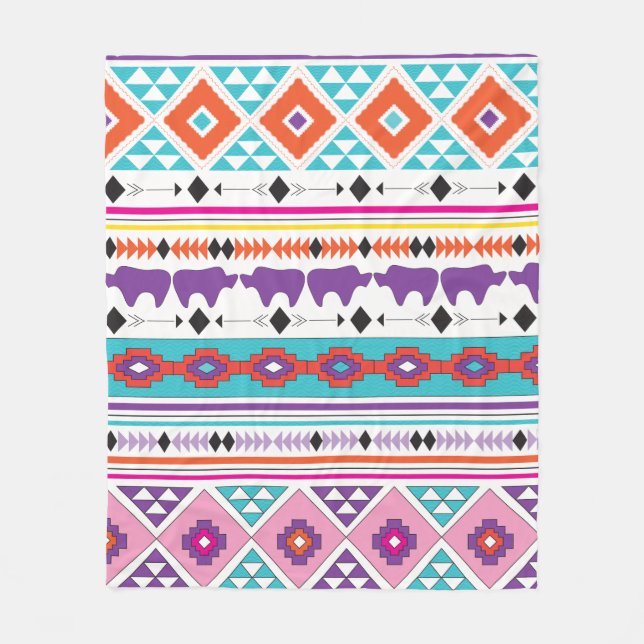 Couverture Polaire Motif Aztec Sud-Ouest (Devant)
