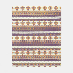 Couverture Polaire Motif aztèque coloré