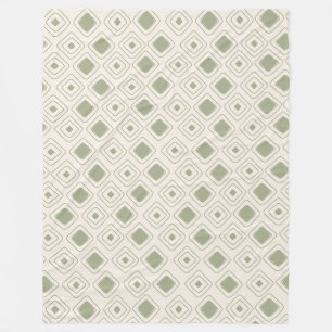 Couverture Polaire Motif aztèque géométrique tribal de la tige neutre