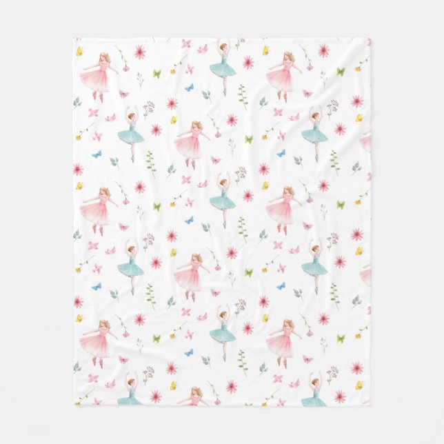 Couverture Polaire Motif Ballerina (Devant)