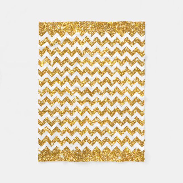 Couverture Polaire Motif blanc de Chevron de parties scintillantes de (Devant)