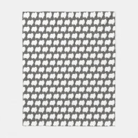 Motif blanc de silhouettes de Pomeranian