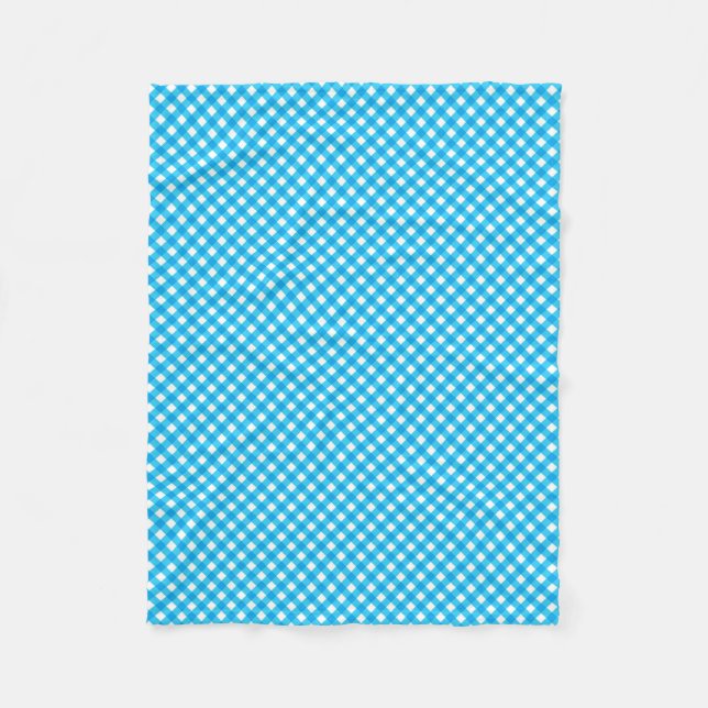 Couverture Polaire Motif bleu clair En vichy (Devant)