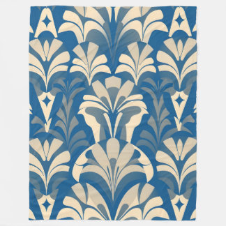 Couverture Polaire Motif bleu Designer
