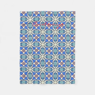 Couverture Polaire Motif bleu Thunder_Cove de coeurs de mandala