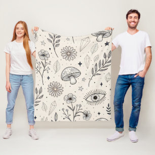 Couverture Polaire Motif botanique céleste (3)
