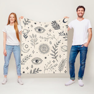 Couverture Polaire Motif botanique céleste (5)