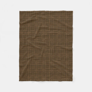 Couverture Polaire Motif Brown de Houndstooth Coche de verre