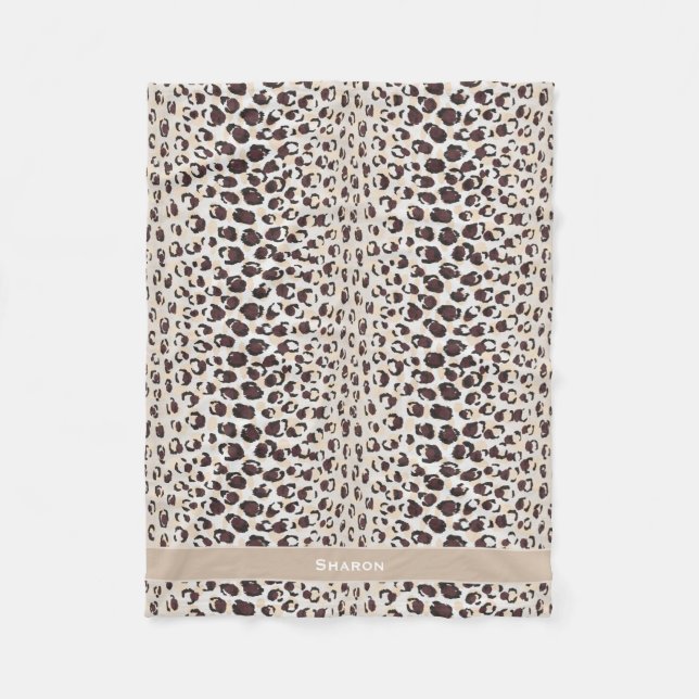 Couverture Polaire Motif brun neutre chic moderne d'impression de (Devant)