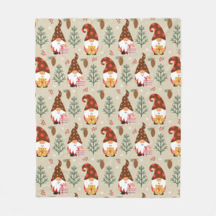 Couverture Polaire Motif cadeau Noël Gnomes