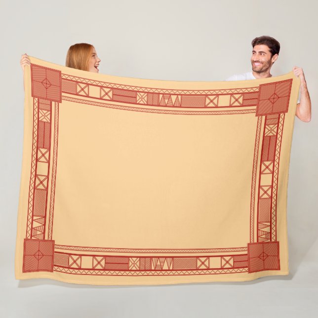 Couverture Polaire Motif Calendrier slave traditionnel (En situation)