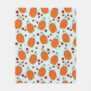Couverture Polaire Motif canadien de sirop d'érable