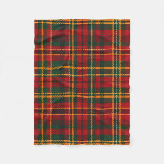 Couverture Polaire Motif carreau tartan rouge et vert