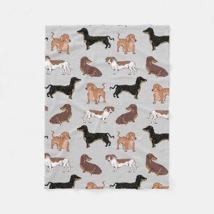 Couverture Polaire Motif chien Dachshund