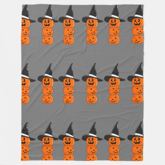 Couverture Polaire Motif Citrouille Casquette sorcier
