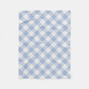 Couverture Polaire Motif classique En vichy bleu coché