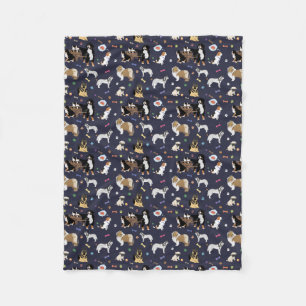 Couverture Polaire Motif coloré de chien