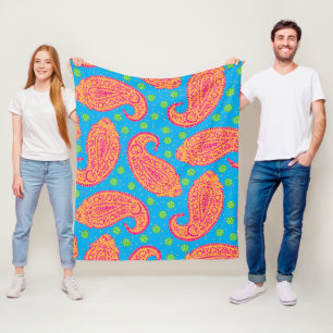 Couverture Polaire Motif coloré Paisley