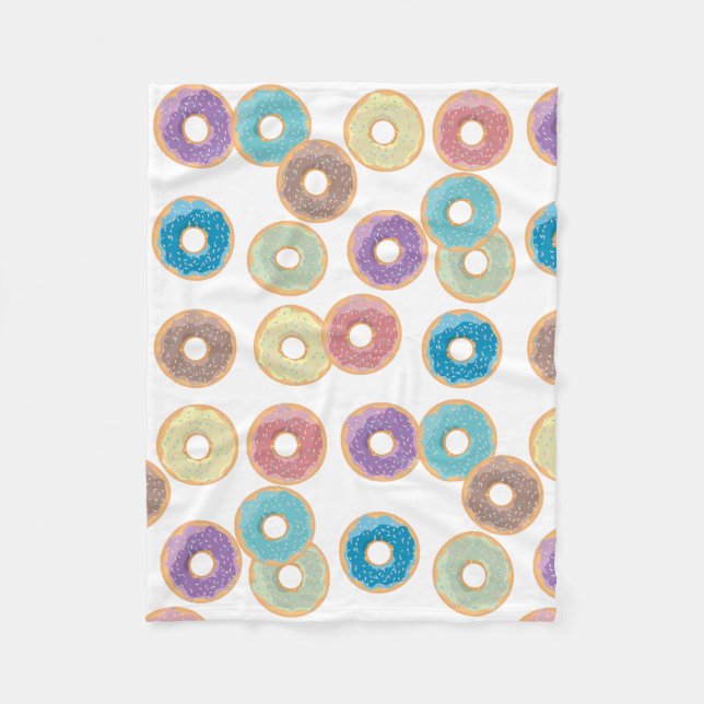 Couverture Polaire Motif coloré Pastel Donuts & Sprinkings (Devant)