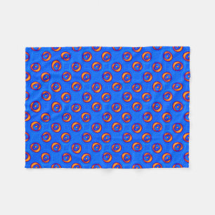 Couverture Polaire Motif COOL rouge bleu orange