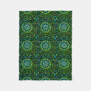 Couverture Polaire Motif Crochet et Macrame