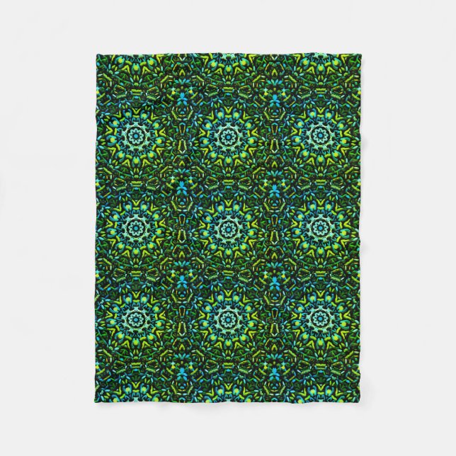 Couverture Polaire Motif Crochet et Macrame (Devant)