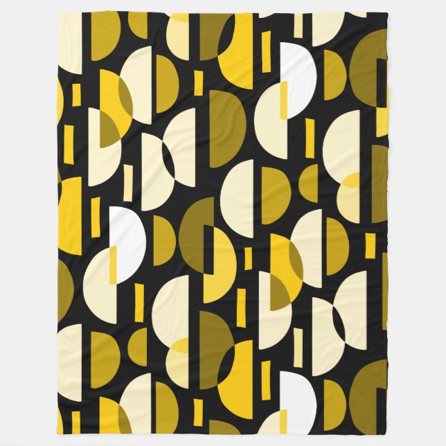 Couverture Polaire Motif croissant 010921 - Ambre (Devant)