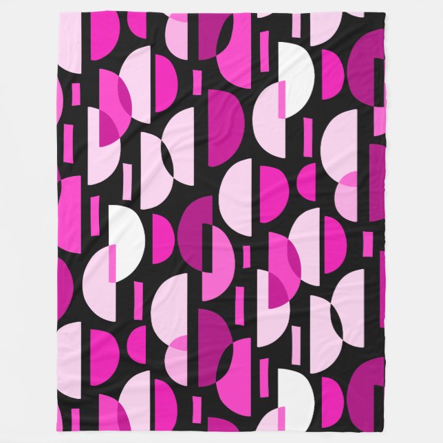 Couverture Polaire Motif croissant 010921 - Magenta Pink (Devant)