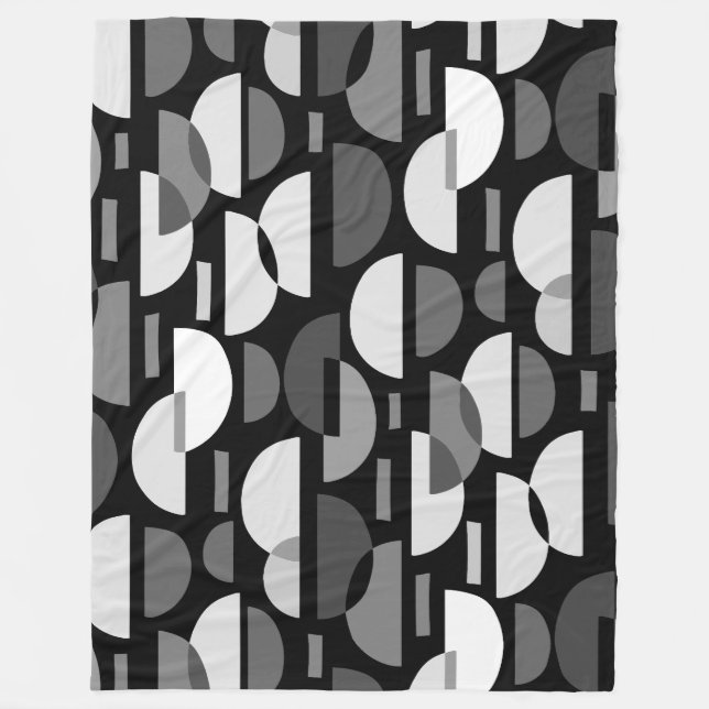 Couverture Polaire Motif croissant 010921 - Monochrome (Devant)