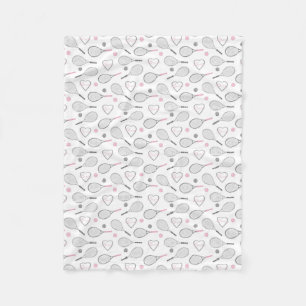Couverture Polaire Motif d'amour de tennis