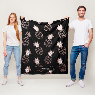 Couverture Polaire Motif d'ananas mignon