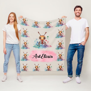 Couverture Polaire Motif d'aquarelle