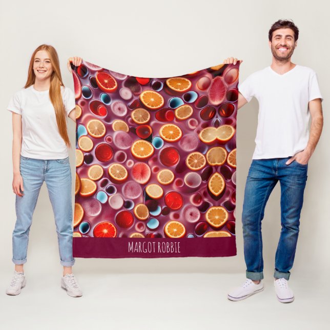 Couverture Polaire Motif d'aquarelle Campari Soda Juice (En situation)