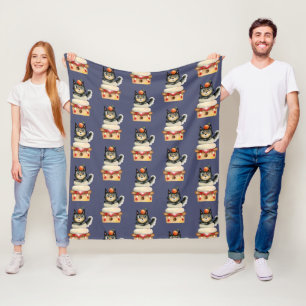 Couverture Polaire Motif d'aquarelle de chien de Shiba Inu de