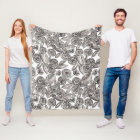 Motif d'aquarelle moderne noir blanc