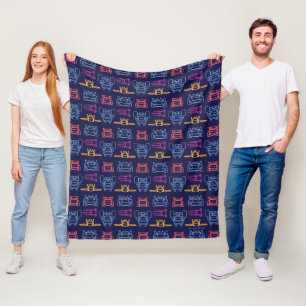 Couverture Polaire Motif d'arrière-plan Batwheel™ Neon