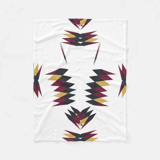 Couverture Polaire Motif d'art autochtone du sud-ouest (Devant)