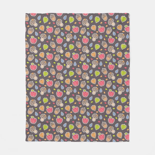 Couverture Polaire motif d'automne (Devant)