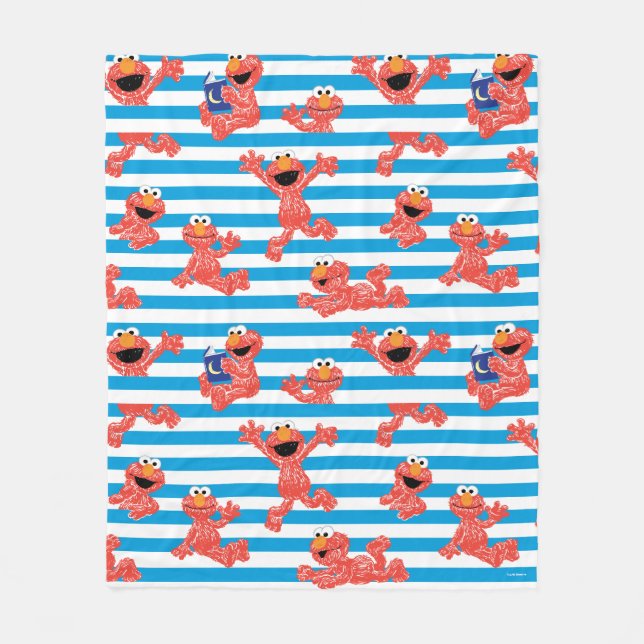 Couverture Polaire Motif de bande Crayon Elmo (Devant)